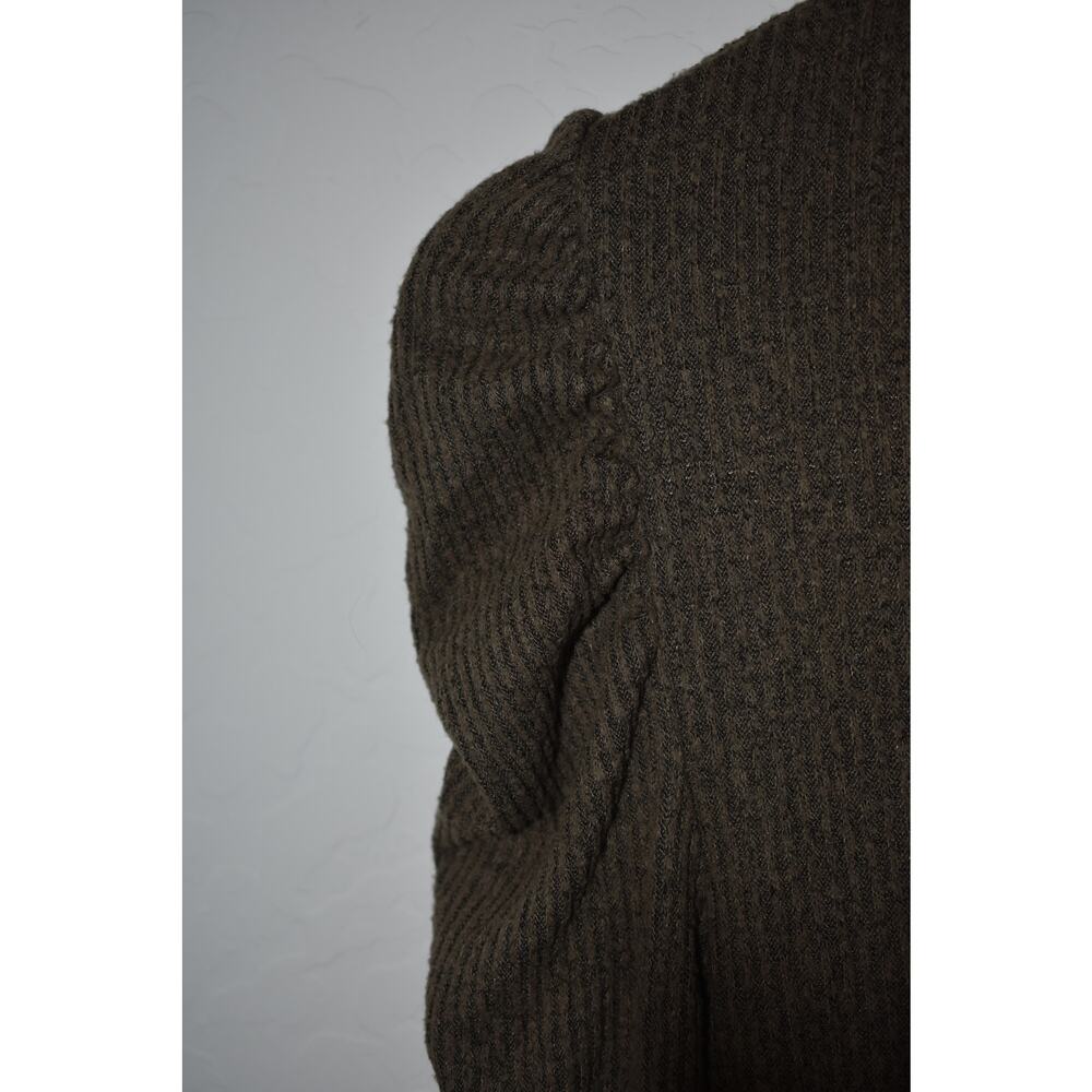 Paper Crane Ruffle Shoulder Ribbed Olive Sweater Size XS - Picture 4 of 4